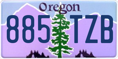 OR license plate 885TZB