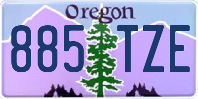 OR license plate 885TZE
