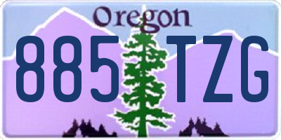 OR license plate 885TZG