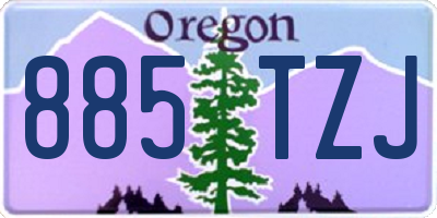 OR license plate 885TZJ