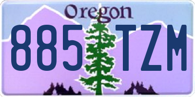OR license plate 885TZM