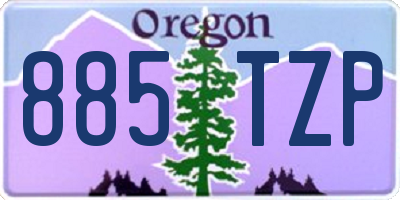 OR license plate 885TZP