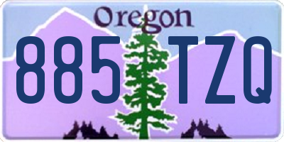 OR license plate 885TZQ