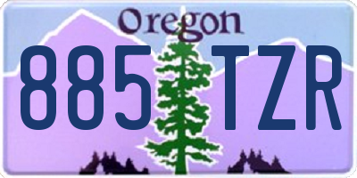 OR license plate 885TZR