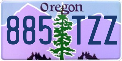OR license plate 885TZZ