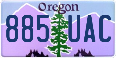 OR license plate 885UAC