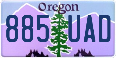 OR license plate 885UAD