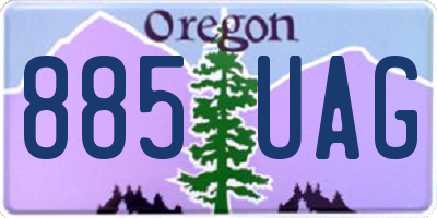 OR license plate 885UAG