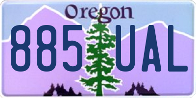 OR license plate 885UAL