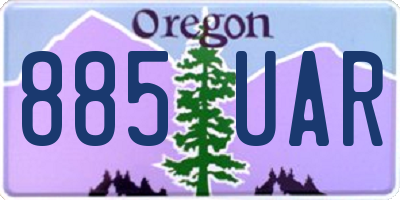 OR license plate 885UAR