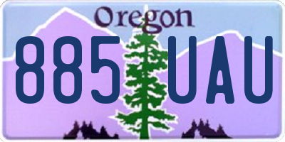 OR license plate 885UAU