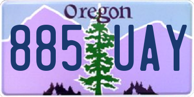 OR license plate 885UAY