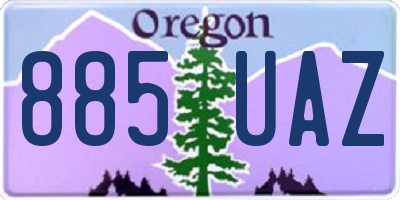 OR license plate 885UAZ