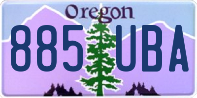 OR license plate 885UBA