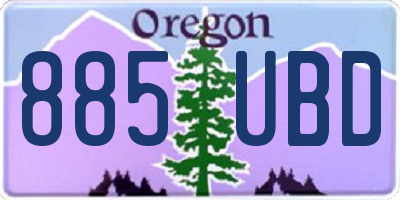 OR license plate 885UBD