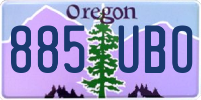 OR license plate 885UBO