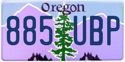 OR license plate 885UBP