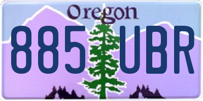 OR license plate 885UBR