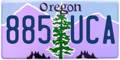 OR license plate 885UCA