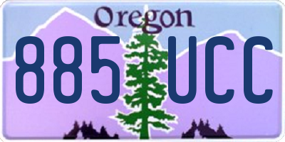 OR license plate 885UCC