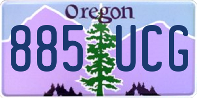 OR license plate 885UCG