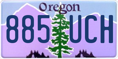 OR license plate 885UCH