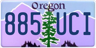 OR license plate 885UCI