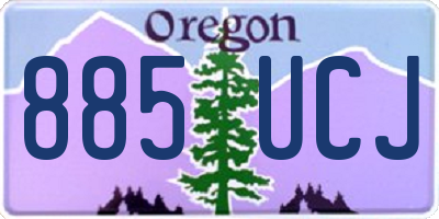 OR license plate 885UCJ