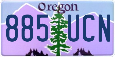 OR license plate 885UCN