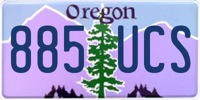 OR license plate 885UCS