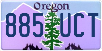 OR license plate 885UCT