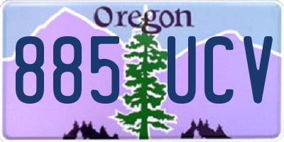OR license plate 885UCV