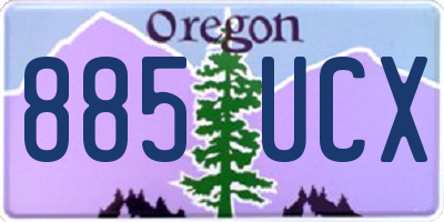 OR license plate 885UCX