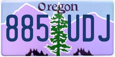 OR license plate 885UDJ