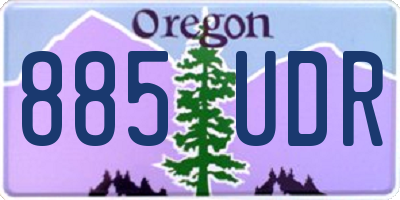OR license plate 885UDR