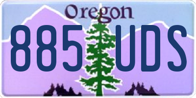 OR license plate 885UDS