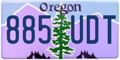 OR license plate 885UDT