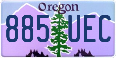 OR license plate 885UEC