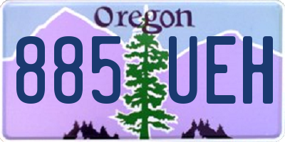 OR license plate 885UEH