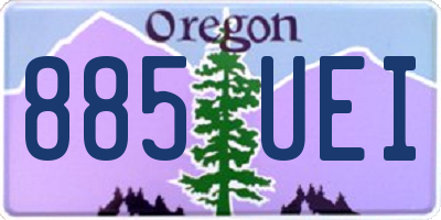 OR license plate 885UEI