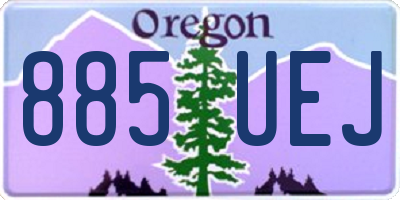 OR license plate 885UEJ