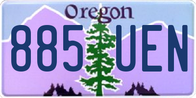 OR license plate 885UEN