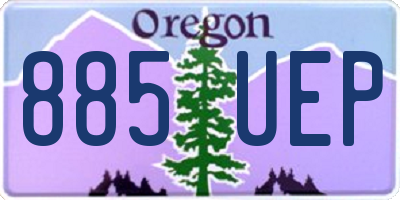 OR license plate 885UEP