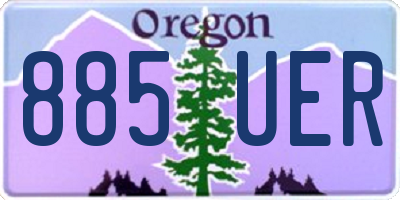 OR license plate 885UER