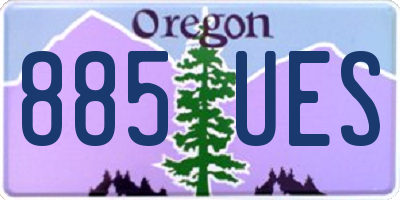 OR license plate 885UES