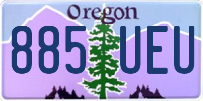 OR license plate 885UEU