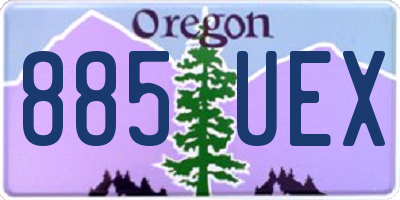 OR license plate 885UEX