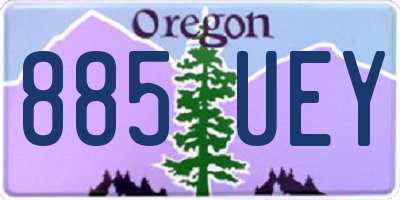 OR license plate 885UEY