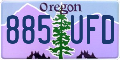 OR license plate 885UFD