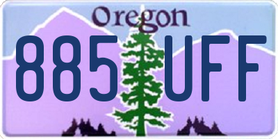OR license plate 885UFF